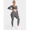 imageSunzel Butt Lifting Scrunch Leggings for Women with Pockets No Front Seam Crossover Workout Booty Yoga Pants Tummy ControlLeopard Charcoal Gray