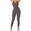 imageSunzel Jumpsuits for Women Backless Seamless Workout One Piece Bodycon Bodysuits Butt Scrunch Leggings UnitardGrey