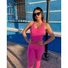 imageSunzel Jumpsuits for Women Backless Seamless Workout One Piece Bodycon Bodysuits Butt Scrunch Leggings UnitardHot Pink