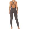 imageSunzel Jumpsuits for Women Backless Seamless Workout One Piece Bodycon Bodysuits Butt Scrunch Leggings UnitardGrey