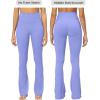imageSunzel No Front Seam Mini Flare Leggings for Women Invisible Butt Scrunch Flared Yoga Pants with Tummy ControlPeriwinkle