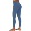 imageSunzel Butt Lifting Scrunch Leggings for Women with Pockets No Front Seam Crossover Workout Booty Yoga Pants Tummy ControlBlue Gray