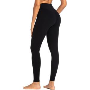 imageSunzel Sunzfly Workout Leggings for Women Tummy Control Compression Workout Gym Yoga Pants High Waist ampamp No Front Seam LycraLycra Black