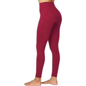 imageSunzel Sunzfly Workout Leggings for Women Tummy Control Compression Workout Gym Yoga Pants High Waist ampamp No Front Seam LycraScarlet Red