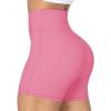 image:imageSunzel Crossover Biker Shorts for Women No Front Seam V High Waist Yoga Workout Gym Shorts with Tummy ControlBubblegum Pink