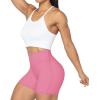 image:imageSunzel Crossover Biker Shorts for Women No Front Seam V High Waist Yoga Workout Gym Shorts with Tummy ControlBubblegum Pink