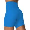 image:imageSunzel Crossover Biker Shorts for Women No Front Seam V High Waist Yoga Workout Gym Shorts with Tummy ControlClassic Blue