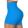image:imageSunzel Crossover Biker Shorts for Women No Front Seam V High Waist Yoga Workout Gym Shorts with Tummy ControlClassic Blue