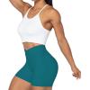 image:imageSunzel Crossover Biker Shorts for Women No Front Seam V High Waist Yoga Workout Gym Shorts with Tummy ControlDeep Lagoon