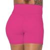 image:imageSunzel Crossover Biker Shorts for Women No Front Seam V High Waist Yoga Workout Gym Shorts with Tummy ControlHot Pink