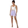 image:imageSunzel Crossover Biker Shorts for Women No Front Seam V High Waist Yoga Workout Gym Shorts with Tummy ControlLilac