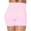 image:imageSunzel Crossover Biker Shorts for Women No Front Seam V High Waist Yoga Workout Gym Shorts with Tummy ControlMilkshake Pink