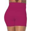 image:imageSunzel Crossover Biker Shorts for Women No Front Seam V High Waist Yoga Workout Gym Shorts with Tummy ControlSangria