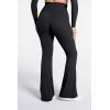 image:imageSunzel Flare Leggings for Women with Pockets Crossover Yoga Pants with Tummy Control High Waisted and Wide Leg Side PocketsBlack