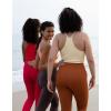 image:imageSunzel Flare Leggings for Women with Pockets Crossover Yoga Pants with Tummy Control High Waisted and Wide Leg Side PocketsCaramel Cafe