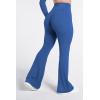 image:imageSunzel Flare Leggings for Women with Pockets Crossover Yoga Pants with Tummy Control High Waisted and Wide Leg Side PocketsClassic Blue