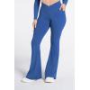 image:imageSunzel Flare Leggings for Women with Pockets Crossover Yoga Pants with Tummy Control High Waisted and Wide Leg Side PocketsClassic Blue