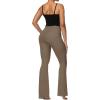 image:imageSunzel Flare Leggings for Women with Pockets Crossover Yoga Pants with Tummy Control High Waisted and Wide Leg Side PocketsCoca Mocha