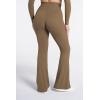 image:imageSunzel Flare Leggings for Women with Pockets Crossover Yoga Pants with Tummy Control High Waisted and Wide Leg Side PocketsCoca Mocha