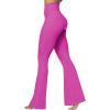 image:imageSunzel Flare Leggings for Women with Pockets Crossover Yoga Pants with Tummy Control High Waisted and Wide Leg Side PocketsHot Pink