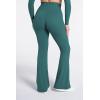 image:imageSunzel Flare Leggings for Women with Pockets Crossover Yoga Pants with Tummy Control High Waisted and Wide Leg Side PocketsJasper Green