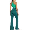 image:imageSunzel Flare Leggings for Women with Pockets Crossover Yoga Pants with Tummy Control High Waisted and Wide Leg Side PocketsJasper Green