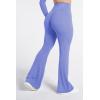 image:imageSunzel Flare Leggings for Women with Pockets Crossover Yoga Pants with Tummy Control High Waisted and Wide Leg Side PocketsLight Blue