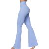 image:imageSunzel Flare Leggings for Women with Pockets Crossover Yoga Pants with Tummy Control High Waisted and Wide Leg Side PocketsLight Blue