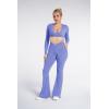 image:imageSunzel Flare Leggings for Women with Pockets Crossover Yoga Pants with Tummy Control High Waisted and Wide Leg Side PocketsLight Blue