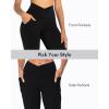 image:imageSunzel Flare Leggings for Women with Pockets Crossover Yoga Pants with Tummy Control High Waisted and Wide Leg Side PocketsLight Grey