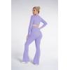 image:imageSunzel Flare Leggings for Women with Pockets Crossover Yoga Pants with Tummy Control High Waisted and Wide Leg Side PocketsLilac