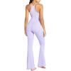 image:imageSunzel Flare Leggings for Women with Pockets Crossover Yoga Pants with Tummy Control High Waisted and Wide Leg Side PocketsLilac