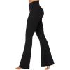 image:imageSunzel Flare Leggings for Women with Pockets Crossover Yoga Pants with Tummy Control High Waisted and Wide Leg Side PocketsOnyx