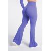 image:imageSunzel Flare Leggings for Women with Pockets Crossover Yoga Pants with Tummy Control High Waisted and Wide Leg Side PocketsPeriwinkle