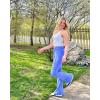 image:imageSunzel Flare Leggings for Women with Pockets Crossover Yoga Pants with Tummy Control High Waisted and Wide Leg Side PocketsPeriwinkle