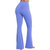 image:imageSunzel Flare Leggings for Women with Pockets Crossover Yoga Pants with Tummy Control High Waisted and Wide Leg Side PocketsPeriwinkle