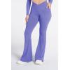 image:imageSunzel Flare Leggings for Women with Pockets Crossover Yoga Pants with Tummy Control High Waisted and Wide Leg Side PocketsPeriwinkle