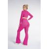 image:imageSunzel Flare Leggings for Women with Pockets Crossover Yoga Pants with Tummy Control High Waisted and Wide Leg Side PocketsSonic Pink
