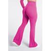image:imageSunzel Flare Leggings for Women with Pockets Crossover Yoga Pants with Tummy Control High Waisted and Wide Leg Side PocketsSonic Pink