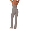 image:imageSunzel High Waist Mini Flared Leggings for Women Tummy Control Casual Flare Yoga Pants for Yoga Workout GymDesert Taupe