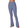 image:imageSunzel High Waist Mini Flared Leggings for Women Tummy Control Casual Flare Yoga Pants for Yoga Workout GymGrayish Blue