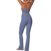image:imageSunzel High Waist Mini Flared Leggings for Women Tummy Control Casual Flare Yoga Pants for Yoga Workout GymGrayish Blue
