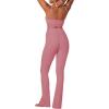image:imageSunzel High Waist Mini Flared Leggings for Women Tummy Control Casual Flare Yoga Pants for Yoga Workout GymRose Pink
