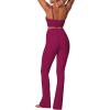 image:imageSunzel High Waist Mini Flared Leggings for Women Tummy Control Casual Flare Yoga Pants for Yoga Workout GymSangria