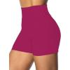 image:imageSunzel Womens Invisible Butt Scrunch Shorts High Waisted Biker Shorts Gym Workout Yoga Running Shorts with Tummy ControlSangria