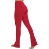 image:imageSunzel High Waist Mini Flared Leggings for Women Tummy Control Casual Flare Yoga Pants for Yoga Workout GymDeep Red