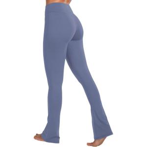 image:imageSunzel High Waist Mini Flared Leggings for Women Tummy Control Casual Flare Yoga Pants for Yoga Workout GymGrayish Blue