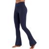 image:imageSunzel Hidden Butt Lifting Scrunch Flare Leggings for Women with Pockets No Front Seam Tummy Control Mini Flared Yoga PantsBaritone Blue