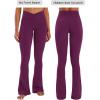 image:imageSunzel Hidden Butt Lifting Scrunch Flare Leggings for Women with Pockets No Front Seam Tummy Control Mini Flared Yoga PantsCherry Red