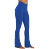 image:imageSunzel Hidden Butt Lifting Scrunch Flare Leggings for Women with Pockets No Front Seam Tummy Control Mini Flared Yoga PantsClassic Blue